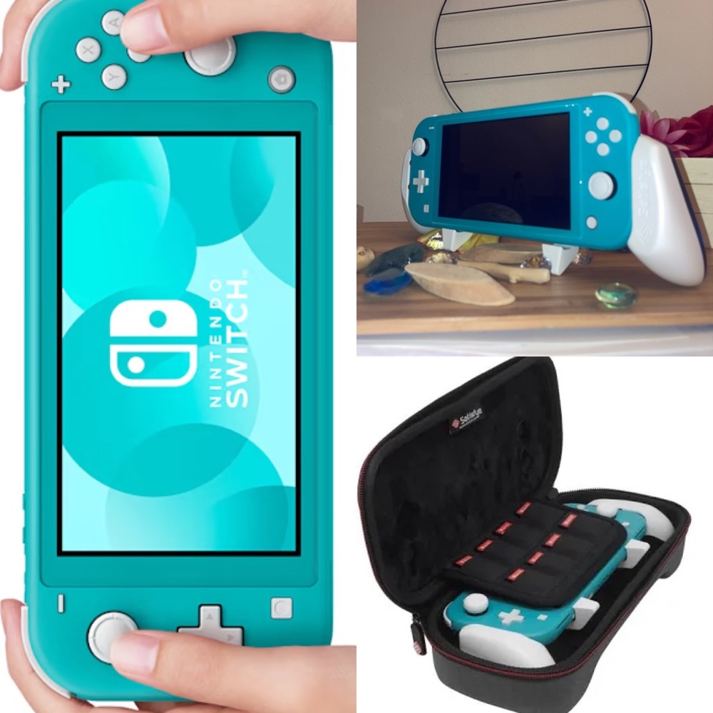 Nintendo Switch Lite Game System Console SATISFYE GRIP & Carrying Case - Picture 6 of 11